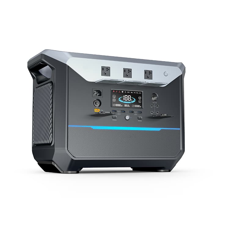 Lithium LiFePO4 1000W 2000W Power Bank Camping Solar Portable Power Station 2000W