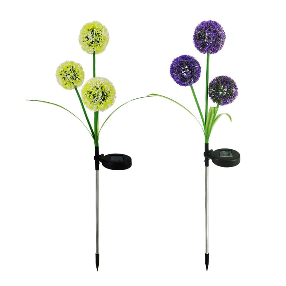 New 2023 Upgraded Solar Garden Light Decorative Dandelion Light RGB Outdoor Waterproof Solar Flower Pathway Light