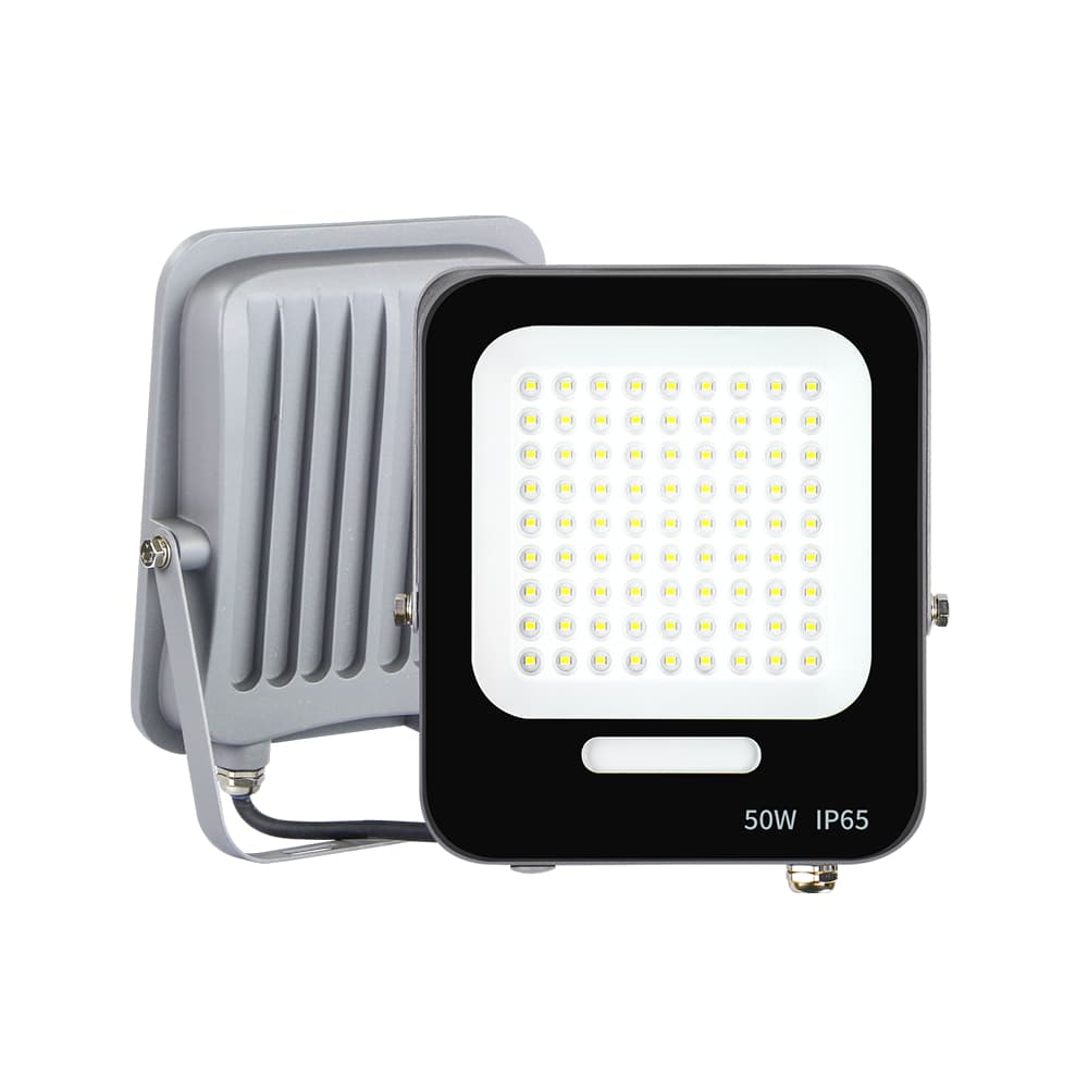 Outdoor IP65 Waterproof LED Floodlight White & Black 10W to 100W AC Power Source for Garden Floodlight