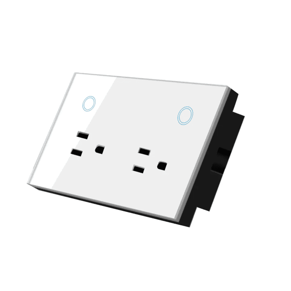 Factory Smart Life Home House Smart 2 Gang Switch Socket WiFi Wireless App LED Light Tuya Wall Switch and Socket