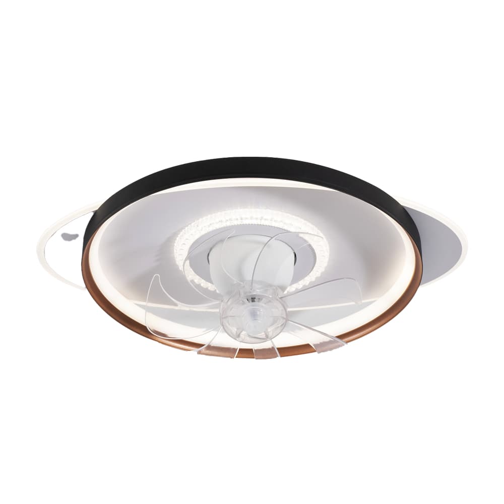Contemporary LED Ceiling Fan Light with 360 Rotate Modern Design Style Remote Control Chandelier for Living Room Indoor Use