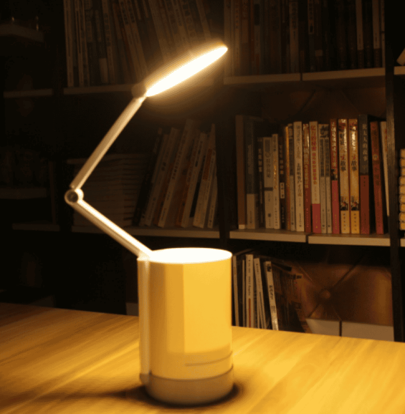Modern LED Desk Light with Pen Container Mobile Phone Holder Lamp for Study Reading Room Foldable LED Table Lamp