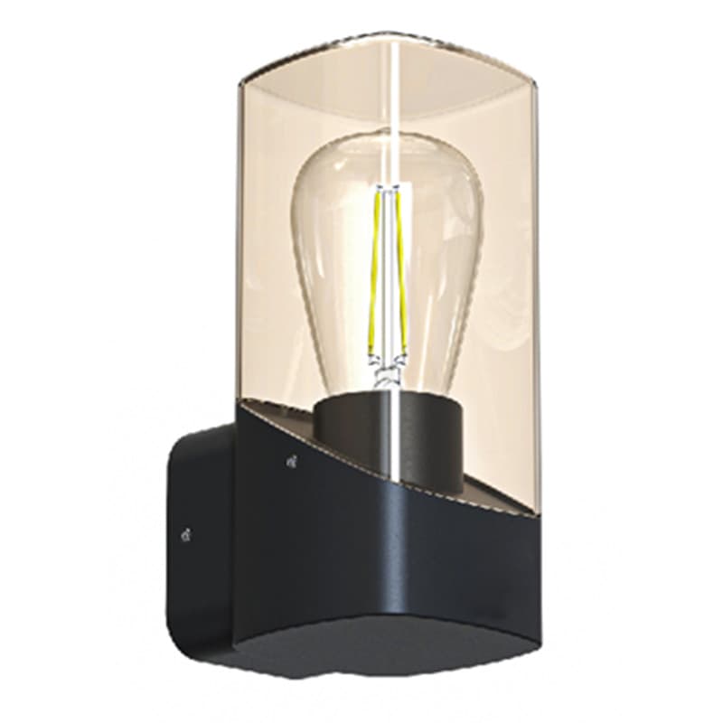 LED Wall Lamp Alum PC Diffuser Filament Bulb E27 Holder IP54 Class I Waterproof Fixture Light