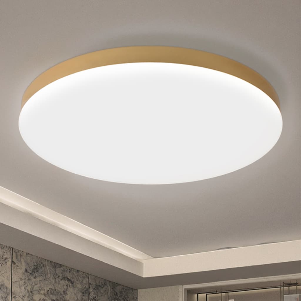 Modern LED Ceiling Lamp Round Acrylic Cover Pink Black Surface Mounted Lamp for Bedroom & Living Room Home & Office Lighting