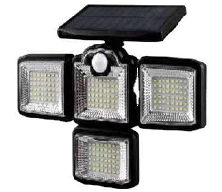 Outdoor Solar Powered Garden Lamp Motion Sensor LED Solar Light Security Lamp Remote Control Wall Lamp