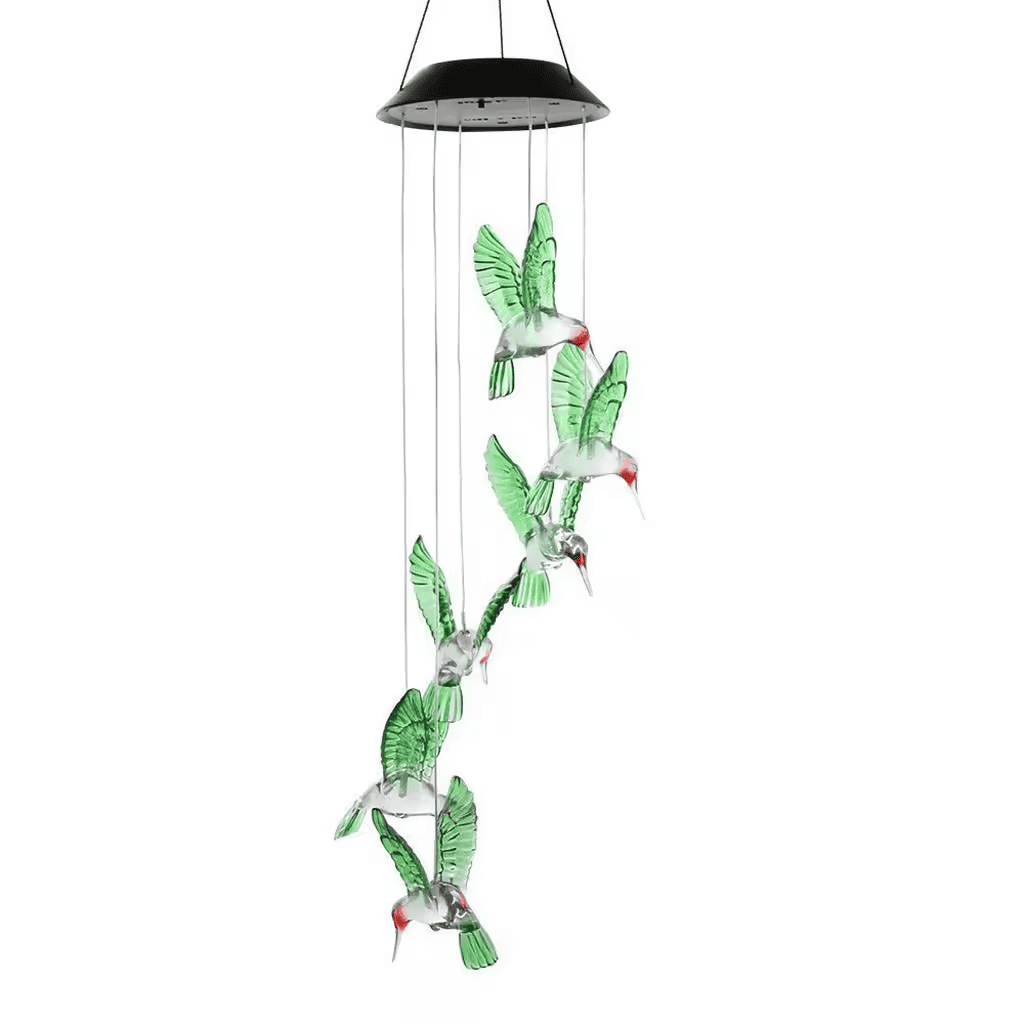 New Style Solar Wind Chimes Colorful Outdoor Hanging Solar Garden Light Memorial Wind Chime Lamp Home Decoration Wind Bell Light
