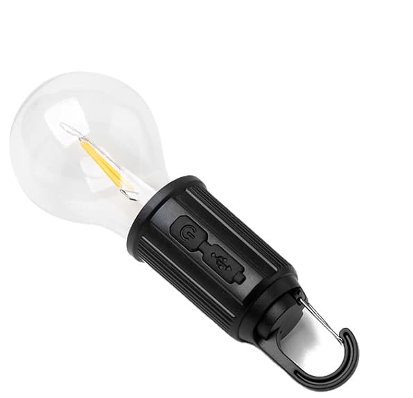 Hot Sale ABS Filament 3000K 100LM hang Three Step Dimming Light Recharging Type C Solar Led Lantern LED Camping Lamp