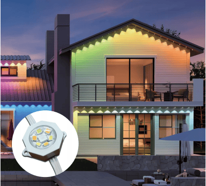 Smart RGB Snake Strip Lights Colour Changing IP65 LED Strip Light with APP Remote Control for Party House Decoration Eave Light