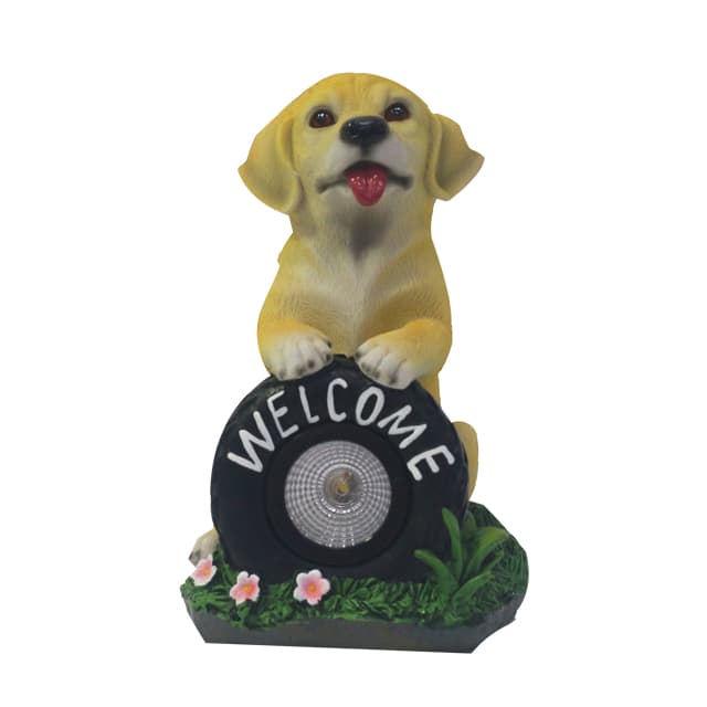 Solar Lamp Festival Decorative Lights Enhance the Atmosphere Polyresin Outdoor Small Lamp with Animal-shaped Objects
