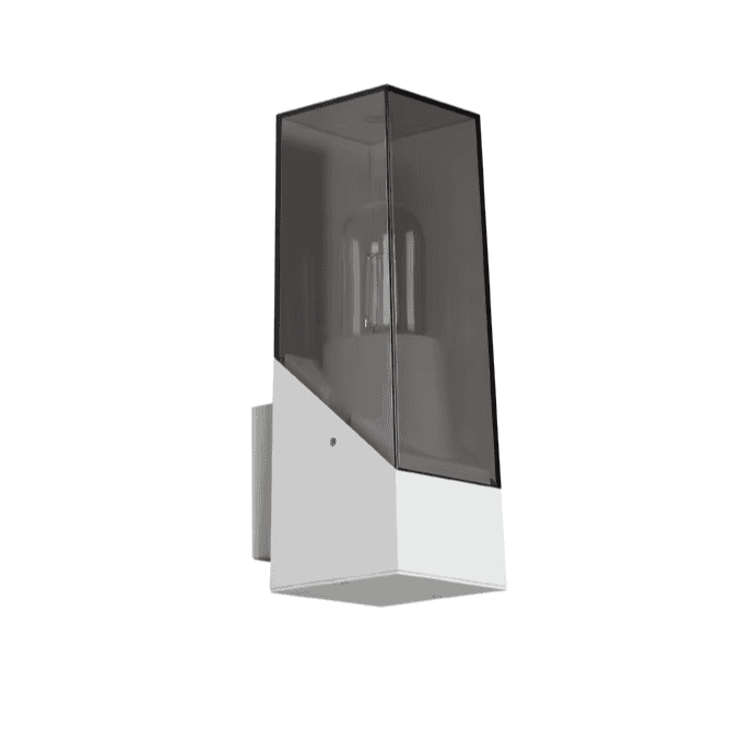 IP65 Waterproof Aluminium+PC Style Black White Light Decoration Outdoor LED Wall Lamp E27 Holder Fixture