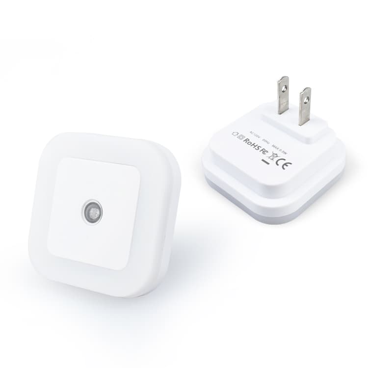 Modern LED Night Lights with Touch Control Switch PIR Sensor Remote Control Plastic 220V 0.6w Room Decoration Hotel Square Shape