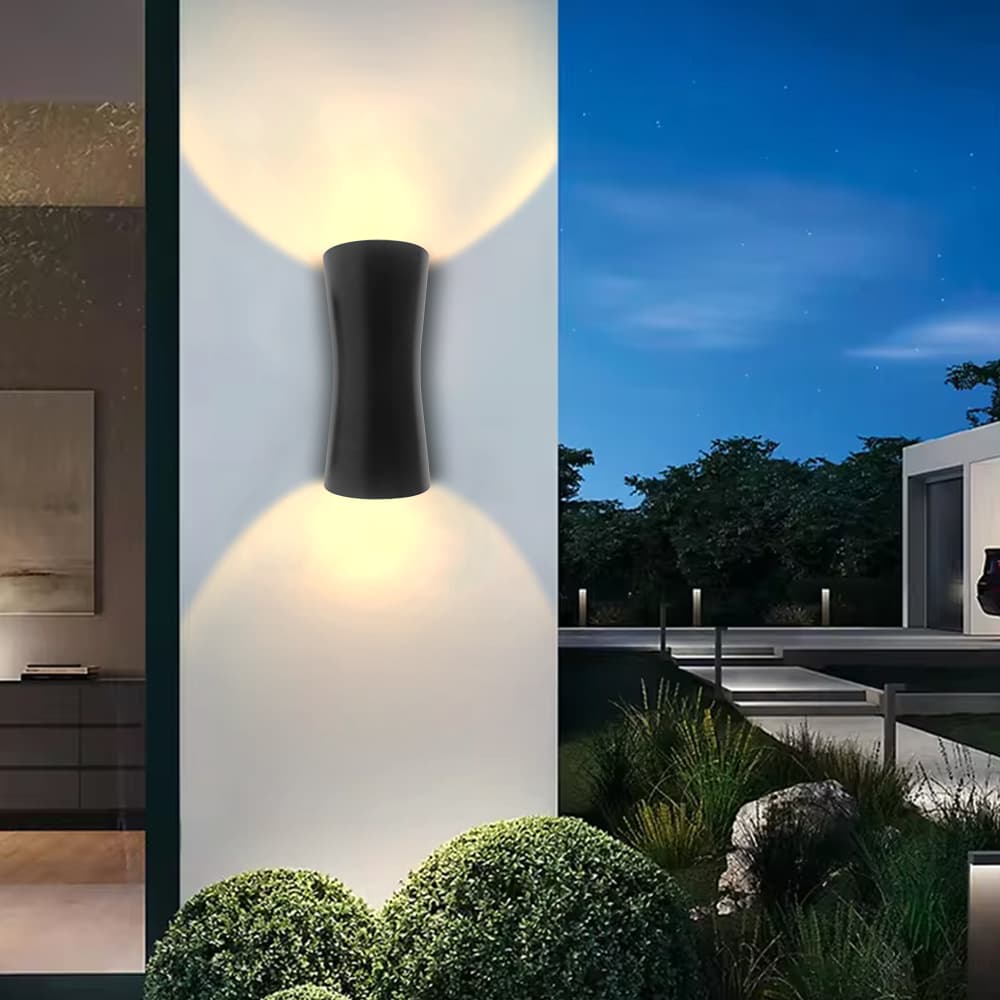 Up and Down LED IP65 Wall Lights Solar Powered CCT Outdoor and Garden Interior Wall Light