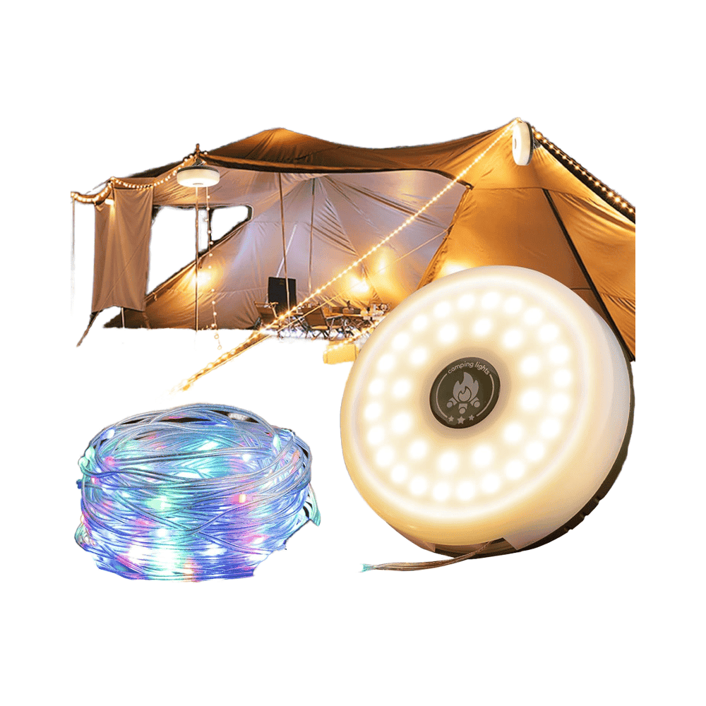 Festival RGB Outdoor String Lights Waterproof USB Rechargeable Lamp 10m Camping Light Warm Portable Emergency fairy Lights
