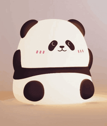 Everstar Panda/Fruit Silicone Night Light 7 Colors Dimming Touch USB Rechargeable Cartoon Lamp Bedroom Decor Cute Kid Gift