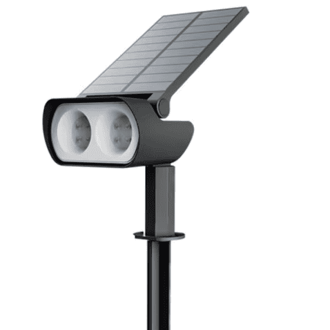 LED Solar Garden Lamp RGB5050 Plastic Light 2W Floor Install 18650 Battery IP65