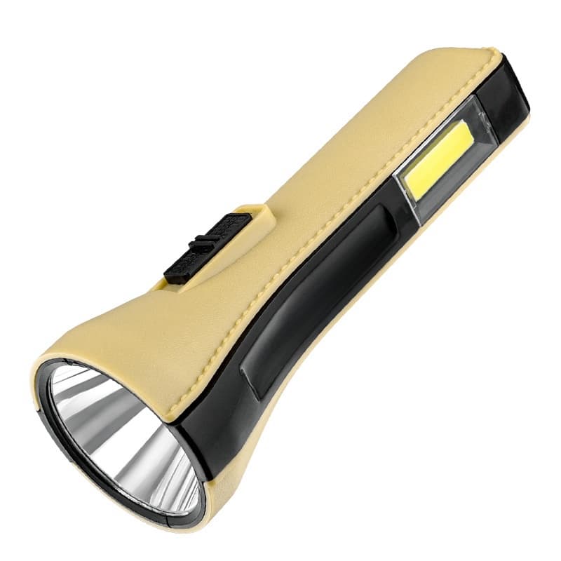 LED Flashlight Front Side on Type C USB 18650-800mAh Battery Plastic 3W 6500K High Lumen Lamp Handy