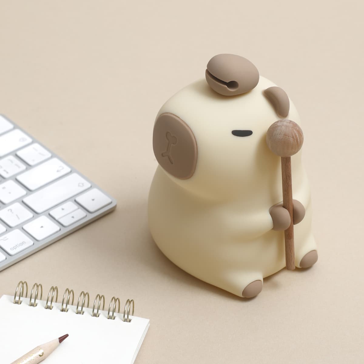 Everstar RGB Capybara Night Lights Cartoon Animal Table Lamp Soft Silicone USB Rechargeable with Tap Control for Kids Children