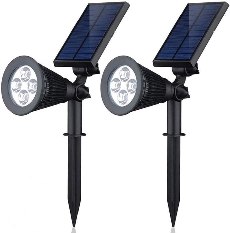 LED Solar Garden Lamp 3000K Plastic Light 1W 80-100LM Floor Install 18650 Battery IP44 Spike Light