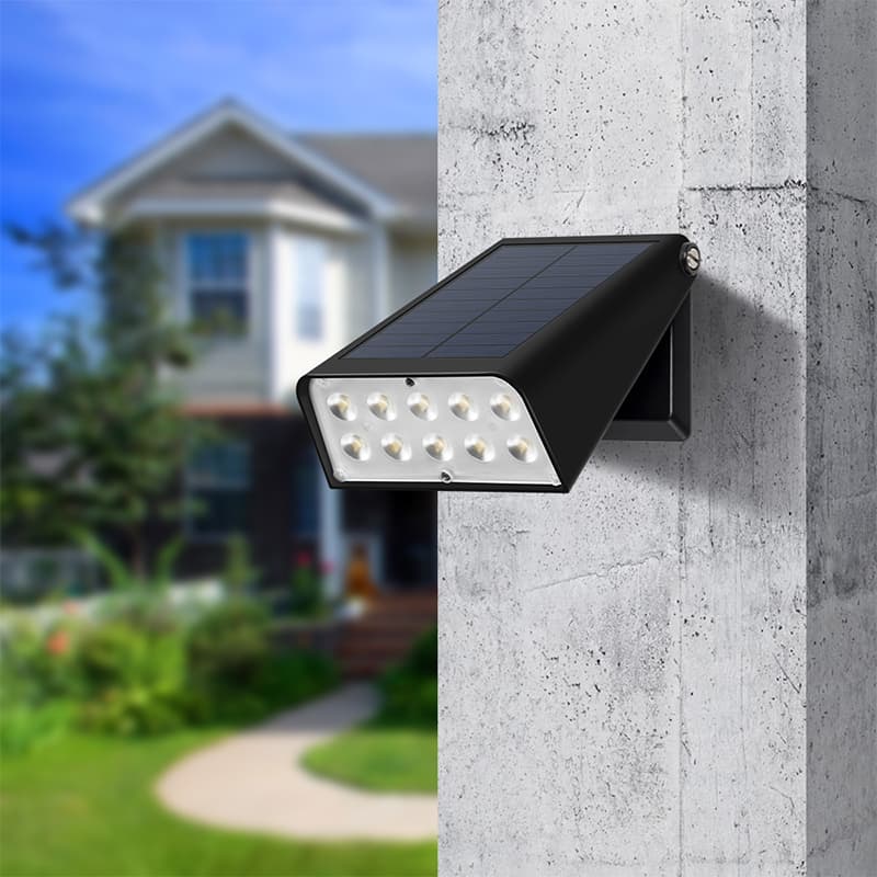 Wholesale 2W Solar Wall Light for Outdoor Garden Top 100LM Abs Solar Garden Lamp with 1500mAh for 12 Hours Work