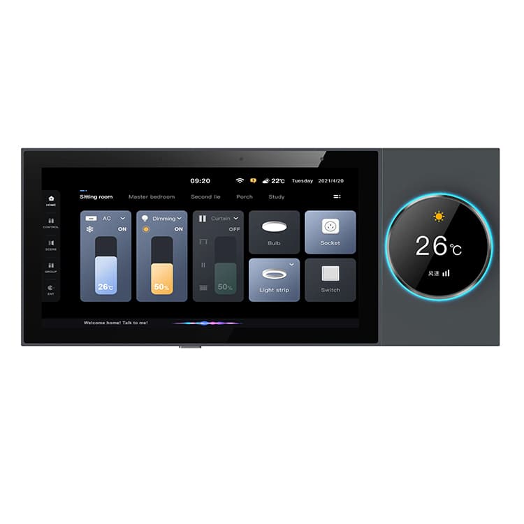 Graffiti ZIGBEE Gateway 6 Inches Smart Control Panel Tuya & Google Home Compatible Android Operated for Smart Home UK Plug WiFi