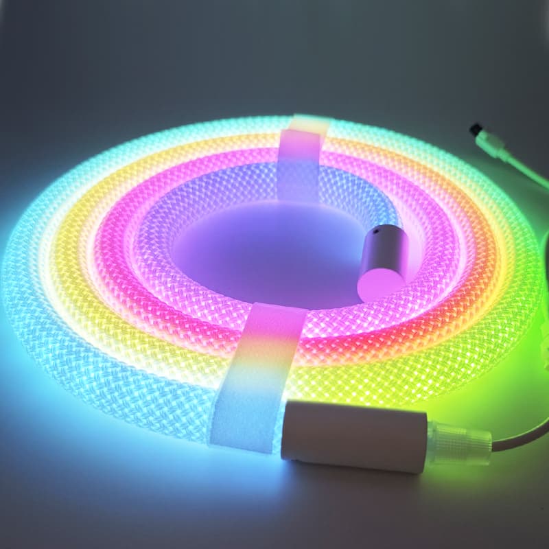 High Quality 15mm Dia. LED Neon Rope Light 240Leds/M DC12V RGB Single Color 10W/M IP67 Remote Control Strip Light Smart Product
