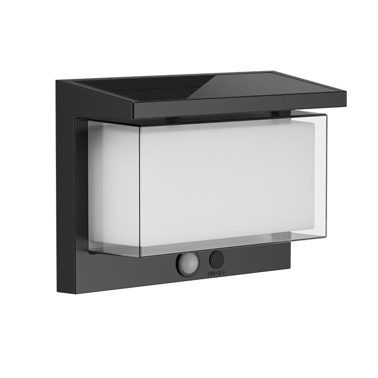 MWS-YH632 Premium LED Solar Light Outdoor Wall Lamps with PIR sensor IP44 Waterproof ABS+PC 500 Lumens 6500K 2-Year