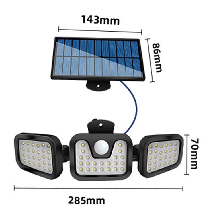 Wholesale 7000K IP44 Solar Wall LED Fold Light with Microwave 3 Modes for Garden