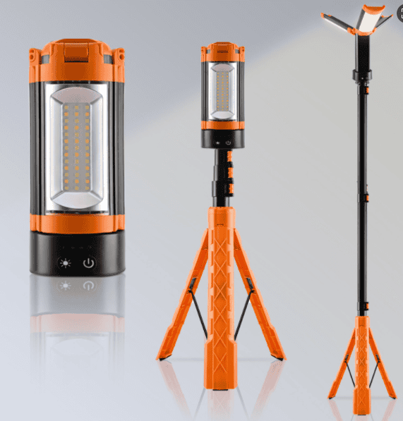 Certified Rohs Rechargeable Camping Lantern Work Light Multifunctional LED for Emergency Garden Use 360 Certified