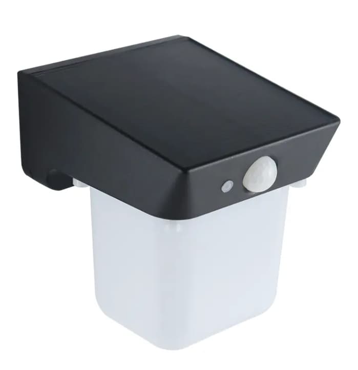 Hot Sale Modern Design 190lm  IP54 Outdoor LED Solar Wall Lamp IP44 Waterproof for Garden With PIR Sensor