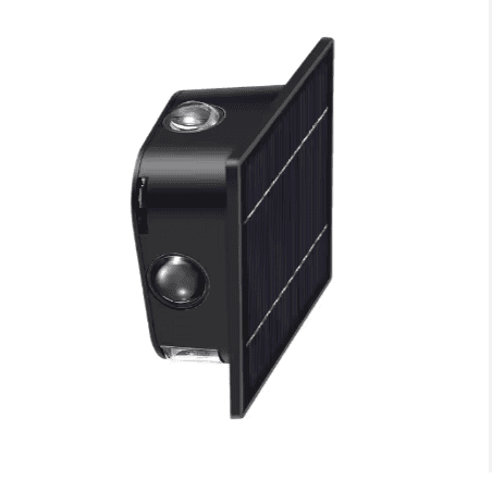 Stainless Steel Solar Powered LED Wall Light Modern Square Shape Garden Lamp Warm White CCT Waterproof for Outdoor Street Use