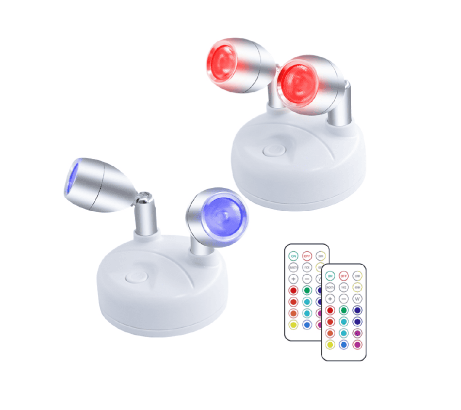 Modern Adjustable Lighting Angle LED Cabinet Light Battery Powered with Two Power Supply Modes Remote Control