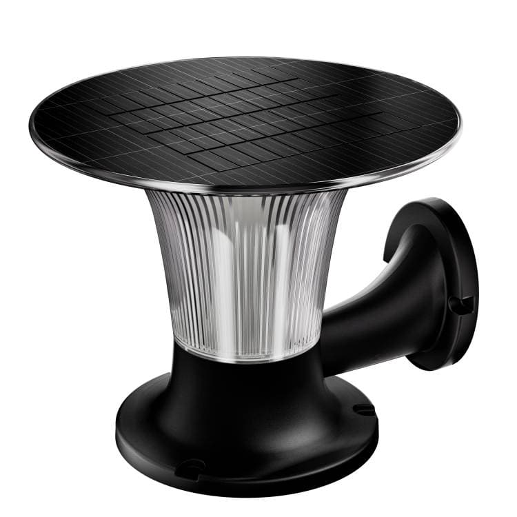 Everstar Modern Outdoor Waterproof Wall Lamp Solar Powered LED Pillar Light Column for Garden IP65 Fence Yard Lawn Dector