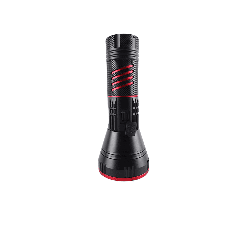 Rechargeable 3W LED Emergency Warning Light Multifunction Tactical Aluminum Alloy IP44 Waterproof 7 Modes Beam Distance