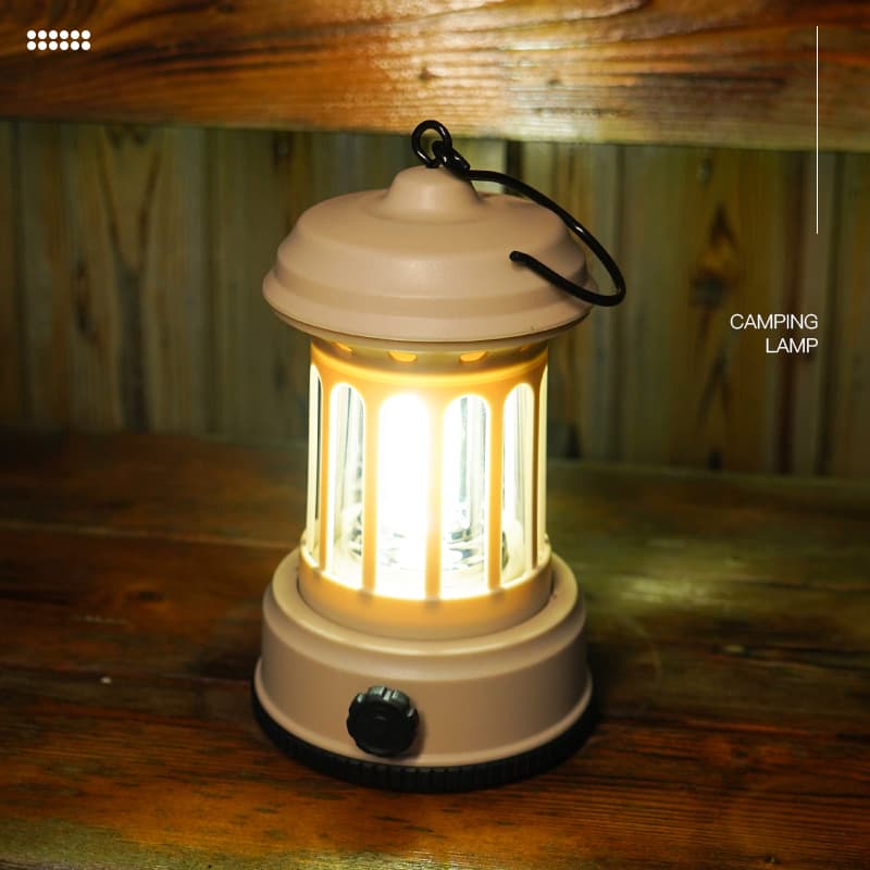 Everstar Portable Rechargeable LED Camping Light 7000K 250lm ABS Material Lamp Body Green/White Color for Outdoor Use