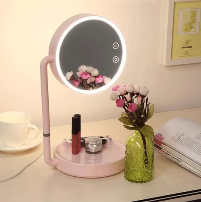 Hot Sale High Quality Multifunctional Makeup Mirror With LED Lights Personalized Square Vanity Mirror for Cosmetics