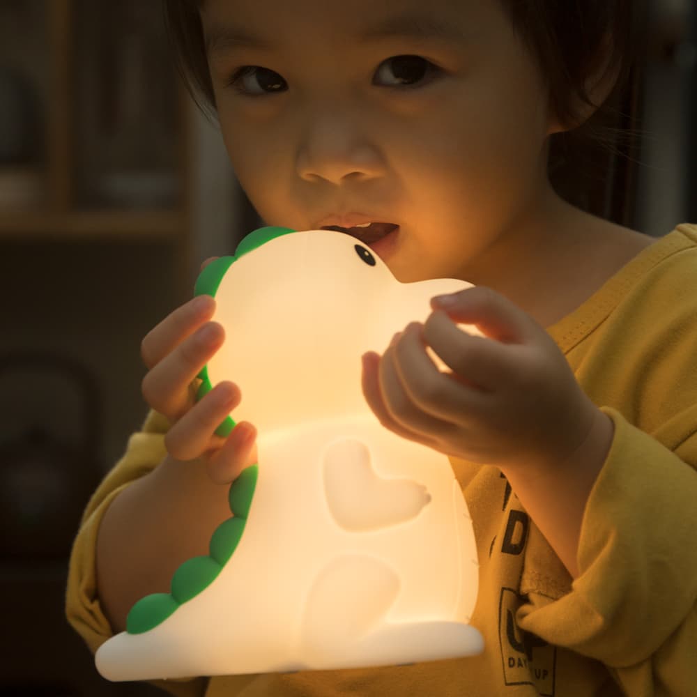 Wholesale Led RGB & 3000K Dinosaur Silicone Night Light for Kids Sleeping in Bedroom