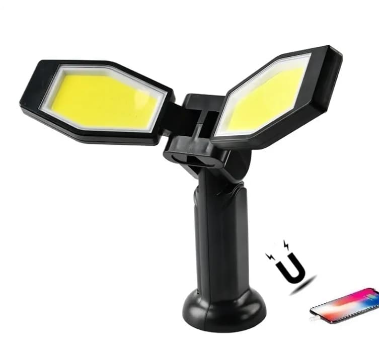 New Rechargeable High Power Bank Cob Led Multi Function Super Bright Waterproof Camping Worklight