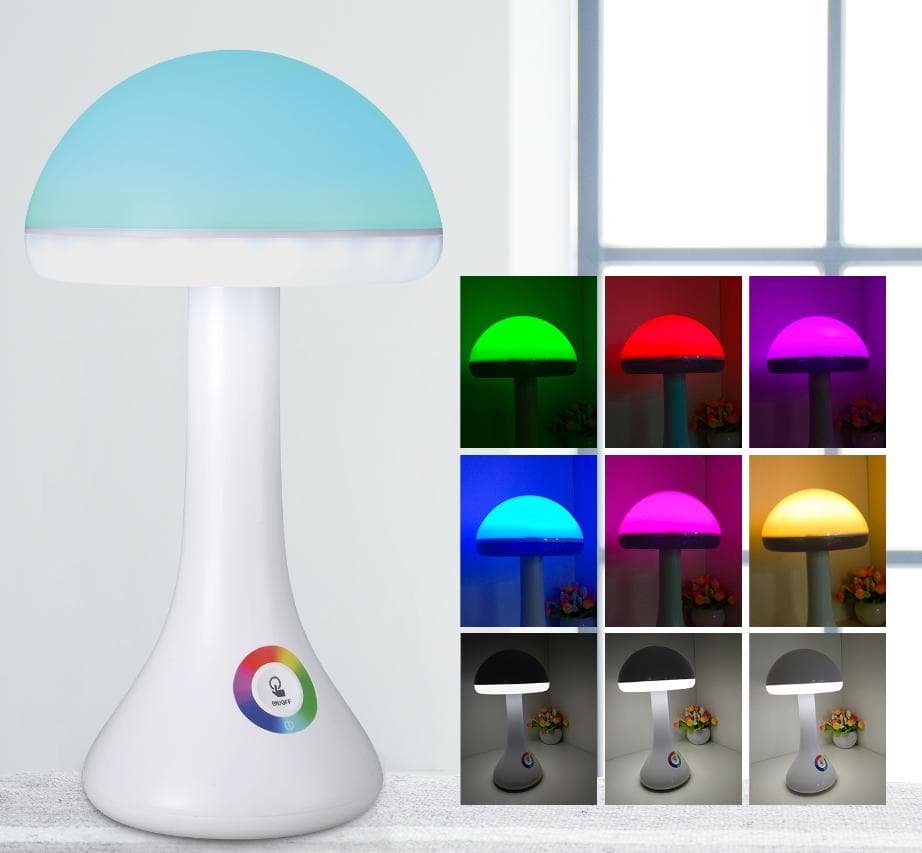 New Modern  RGB  Led Desk Lamp  Dimming  Switch Table Lamps  Rechargeable Mushroom Light