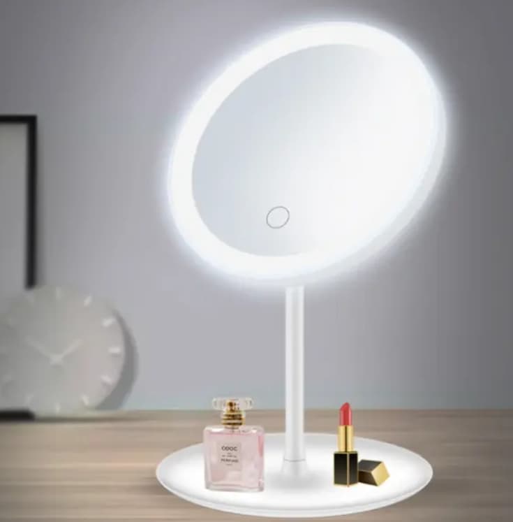 Hot Sale High Quality Multifunctional Makeup Mirror With LED Lights Personalized Square Vanity Mirror for Cosmetics