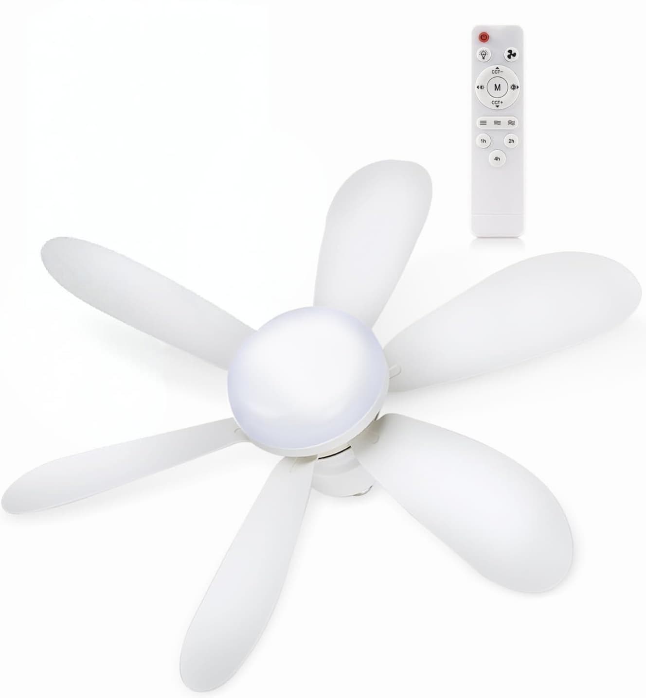 Hot Sale 20 Inch 40W LED Ceiling Fan with Remote 3000K-6500K Light for Bedroom Living Room Kitchen Garage