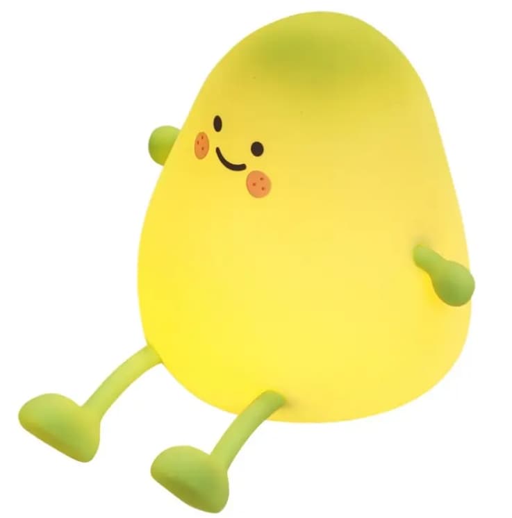 New Cute Children Silicone LED Night Light USB Charging Mango Lamp for Kids Bedroom Sleeping Festive Christmas Lighting