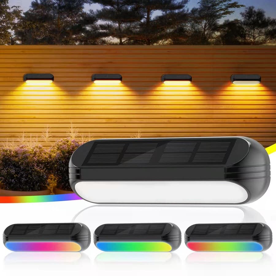 Wholesale Led Solar Garden Wall Lamp IP65 Waterproof With 3000K RGB in Garden ABS PC