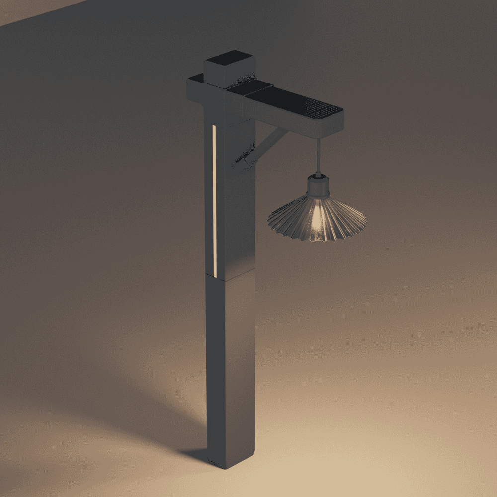 Modern Design Outdoor ABS LED Solar Garden Light Solar Powered Waterproof Landscape Black Light with Battery Power Supply