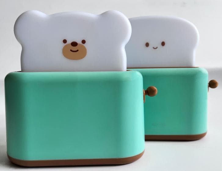 New Cute USB Toast Cartoon LED Night Light Cute Home Decor Kawaii Bread Table Lamp Night Lamp  for Kids