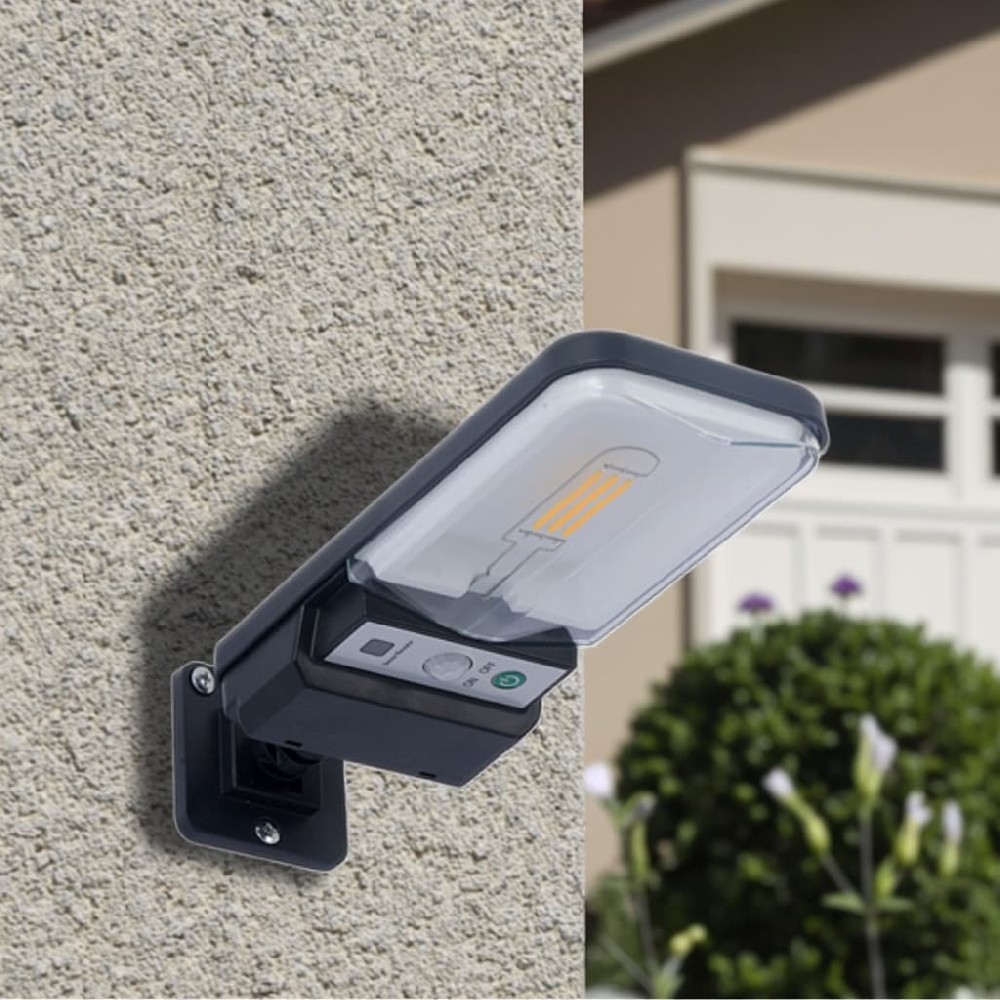3 Lighting Mode LED Solar Street Light Waterproof Motion Sensor Wall Lamp for Garden IP65 with Remote Control