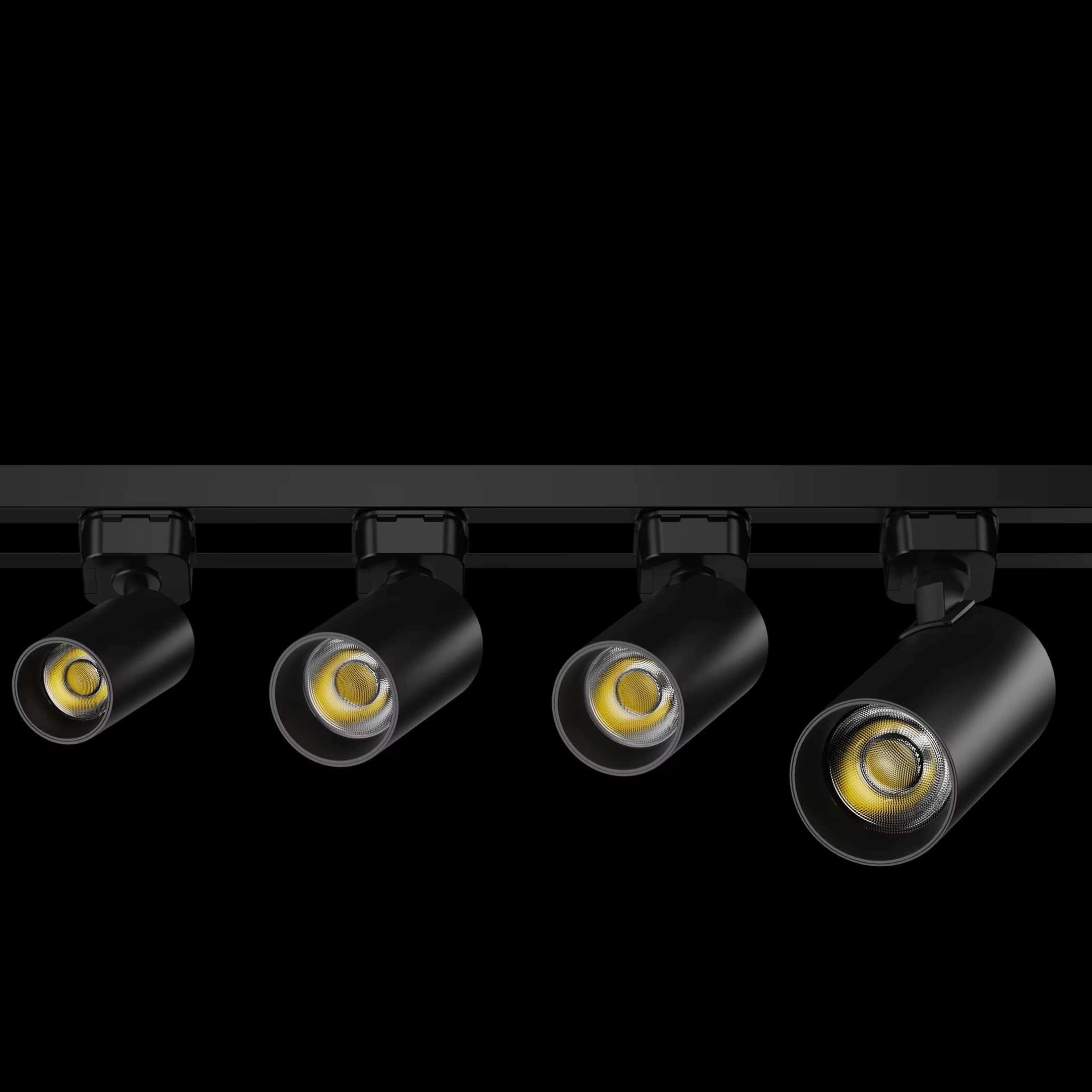 Modern Design LED Track Light 3W 5W 7W 9W 12W COB Lamp for Mall Down Light with Guide Rail Beam Angle Adjustable CRI 80