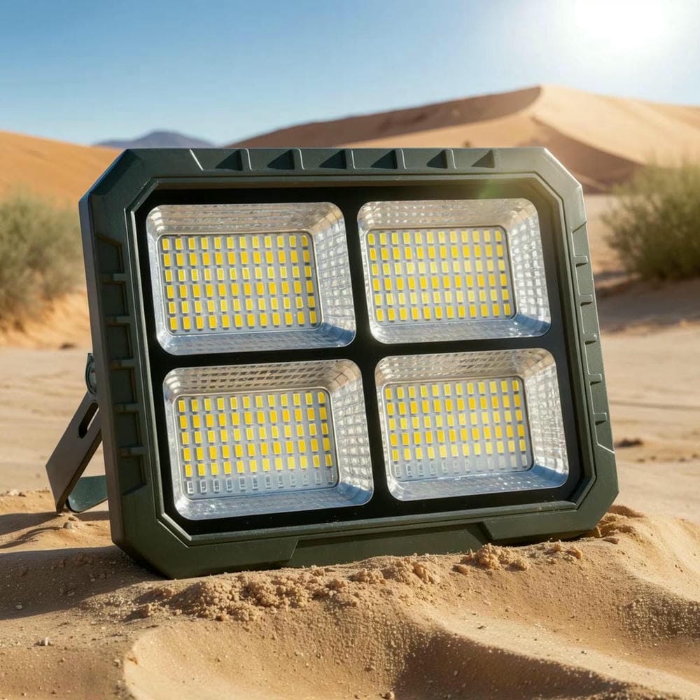 New Solar 50w 100w 200w Flood Work Light With Panel and Replaceable Battery for Camping Home Use CCT by Remote Control