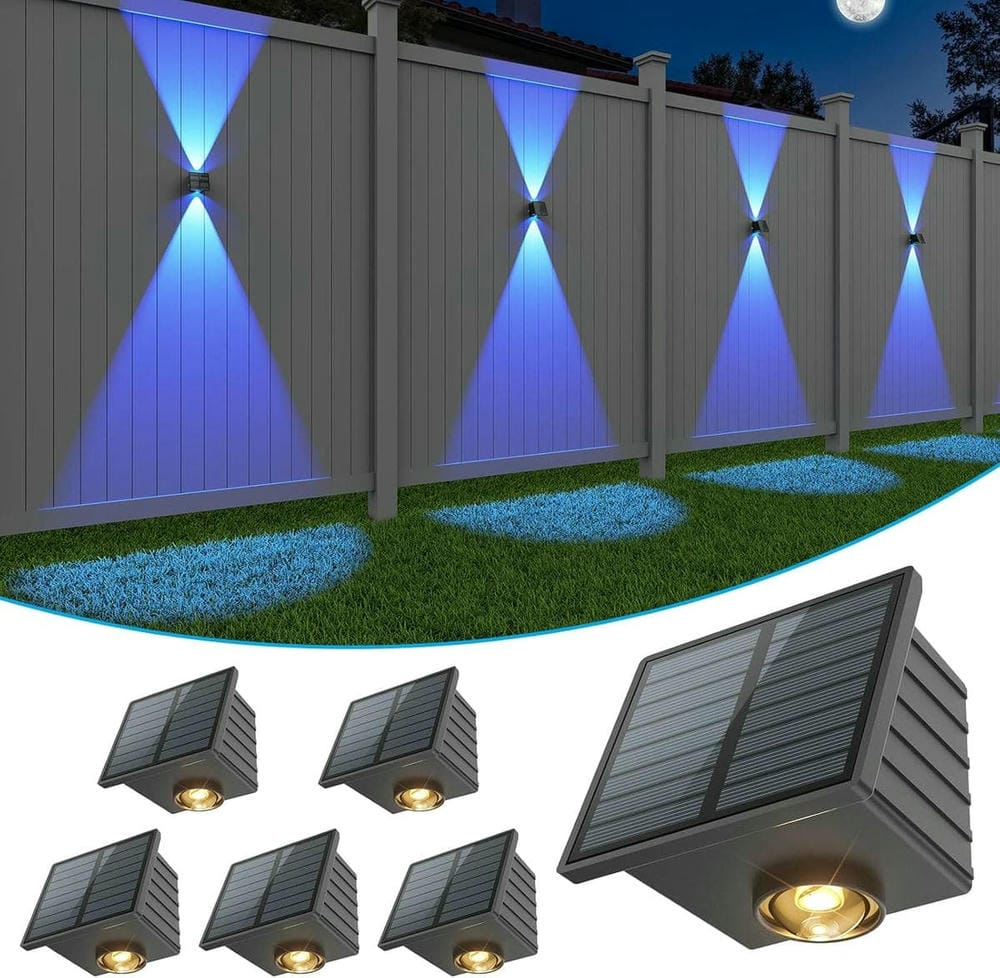 New Factory Price Design Solar Wall Lights Outdoor RGB UPand Down  LED Light Garden Landscape Lamp waterproof