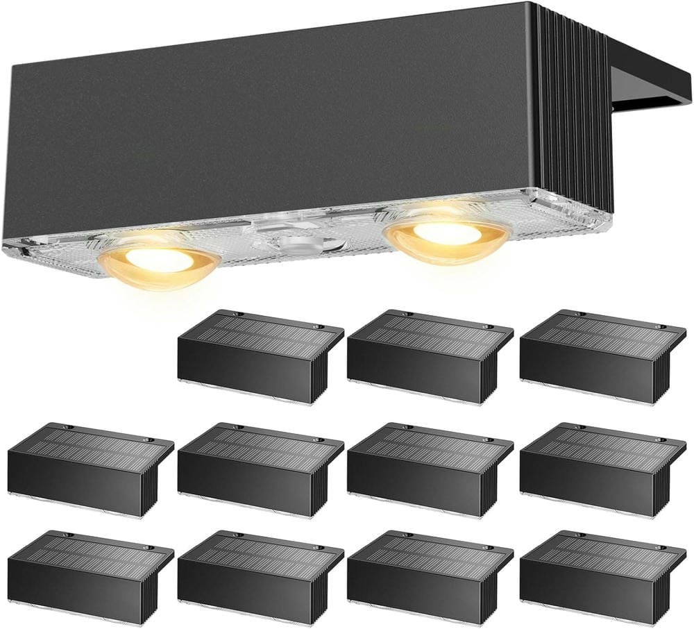 New Outdoor RGB LED Fence Lamp Stair Garden Landscape Solar LED Lights Waterproof Dropshipping with Stainless Steel Base