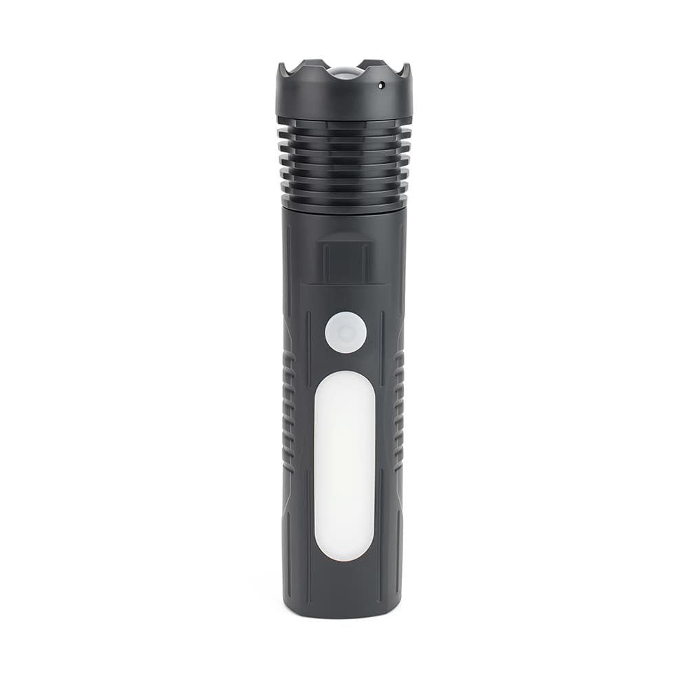 New Outdoor Portable P35 LED COB Telescopic Zoom Flashlight ABS AAA Dry Battery Hiking Camping Emergency